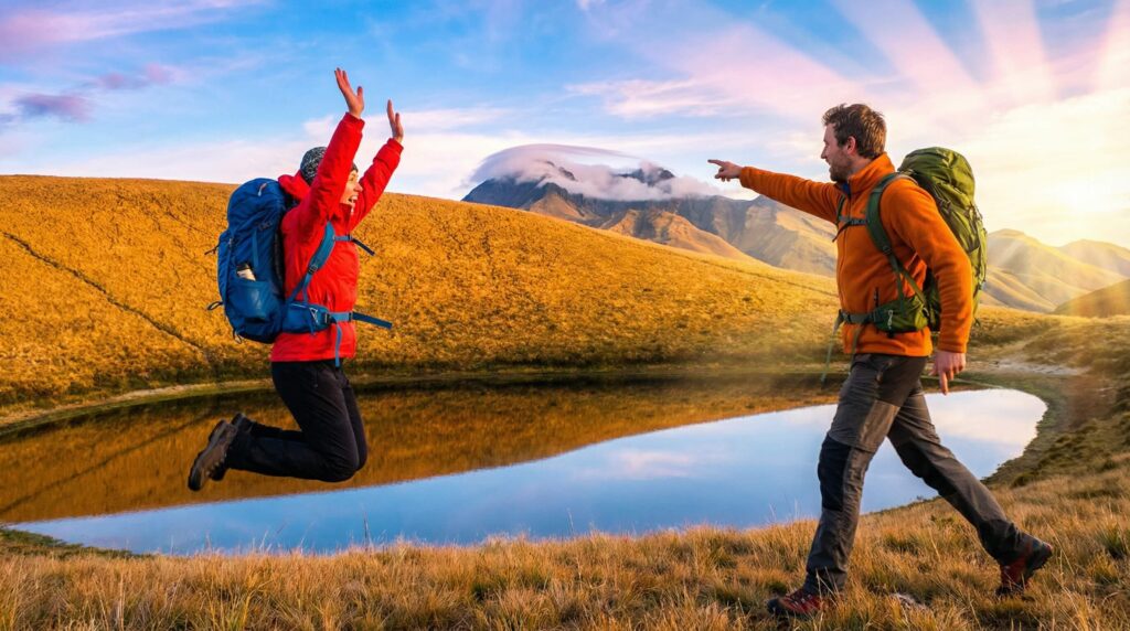senderismo en  las lagunas de cubilche